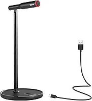 BOYA Microfone USB BY-CM1, condensador com cancelamento de ruído, plugue e reprodução, para transmissão ao vivo, podcast, gravação de vocal, videoconferência compatível com Windows/Mac