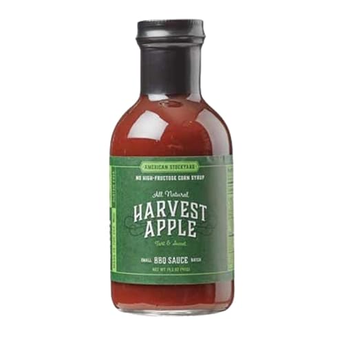 American Stockyard - Salsa barbacoa de manzana orgánica de cosecha - Hecho en Estados Unidos - Botella de 14.5 onzas - Apto para familias - Hecho a