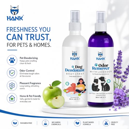 Image of HANK Dog Deodorant Spray - Dog Tick and Flea Shampoo Combo (200ml Each)