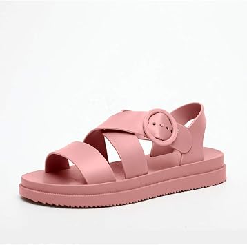 Sandalias De Las Mujeres Bohemias,Sandalias Rosadas De Gladiador Plano Para  Mujer Con Hebilla Abierta Punta Suave De La Jalea Plataforma Plana Verano  Sandalias Casuales Para Niñas Zapatos De Playa Sa : Amazon.es: