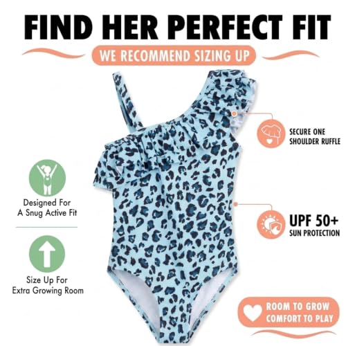 Image of Kanu Surf Girls Morgan Floral Ruffle 1-Shoulder 1-piece Swimsuit