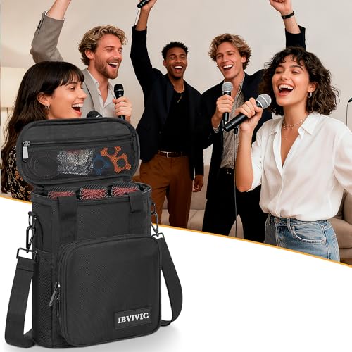 Sac de transport pour microphone IBVIVIC protégeant 3 micros sans fil