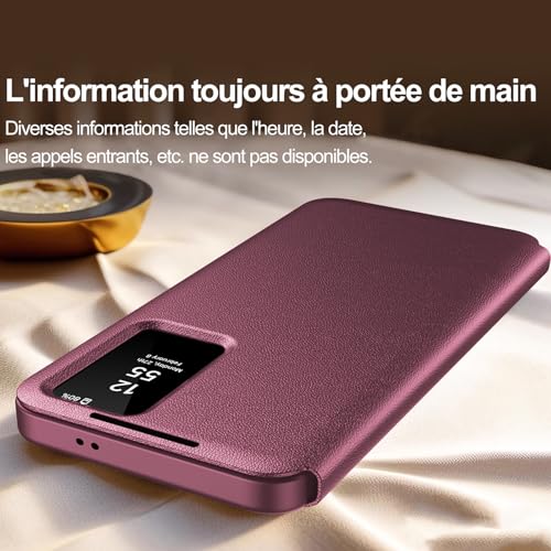 Étui portefeuille Galaxy S22 Clear View antichoc