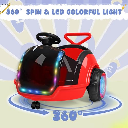 Image of ANPABO 3-in-1 Electric 12V Ride on Push Car for Kids 1.5-3, Red