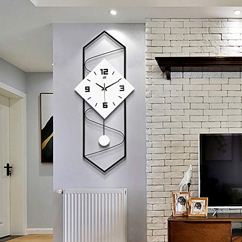 Raxinbang Scandinavian Modern Living Room Wall Clock Watch Clock Creative Minimalist Home Fashion Personality Deco Quartz Clock 70 × 30Cm Wall Clock #TOP8