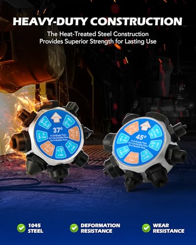 Image of Orion Motor Tech Brake Line Flaring Tool Kit, 45 & 37 Degree Flaring Tool Set, Single Bubble Double Flare Tool Kit for Brake Lines, Professional Brake Flare Tool Kit for 3 /16 inch 1 /4 inch 5 /16 inch 3 /8 inch Tubes