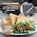 Tower Deep Fill Sandwich Maker with Extra Deep and Easy to Clean Non-Stick Plates, Automatic Temperature Control, 900W, Rose Gold and Black, T27013RG