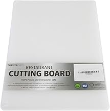 Thirteen Chefs Plastic Cutting Board - 18 x 12 x 0.5 Inch, Professional Grade HDPE, NSF Approved, Large Size and Dishwasher Safe