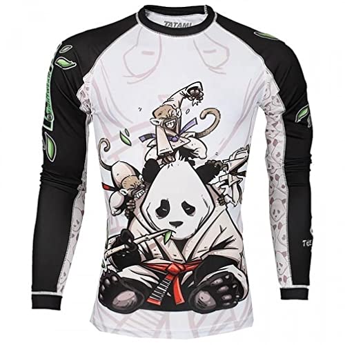 Tatami Fightwear Herren Rashguard Gentle Panda, Weiß L weiß Cover