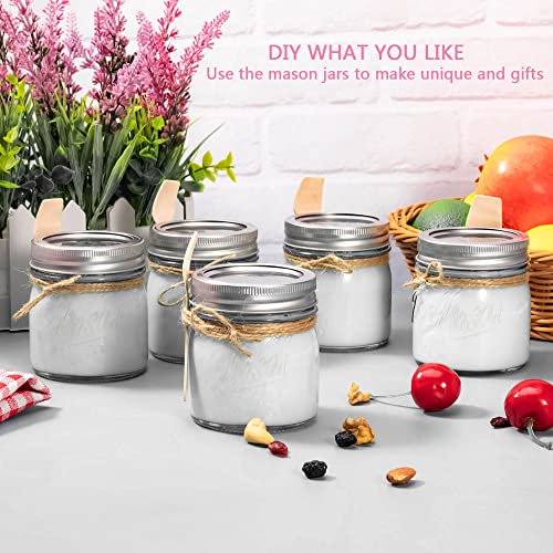 12Pack Mason Jars 8Oz With Airtight Lids And Bands - Regular Mouth Glass Canning Jars, Small Half Pint Mason Jars For Preserving, Pickling, Honey, Jam, Jelly, Kitchen Spice Jars, Diy Gift #TOP7