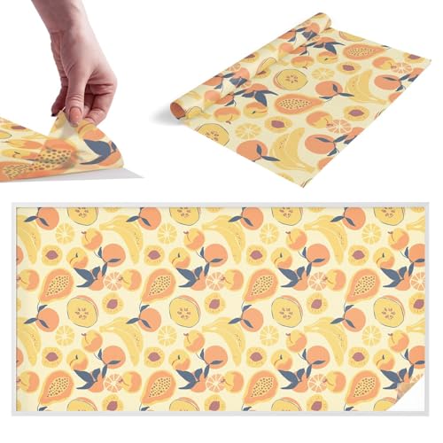 Pellicola Opaca per Finestre 200x100 cm PVC Autoadesiva Protezione per Cucina, Bagno, Uffici, Camera da Letto Decorativa Vetro Smerigliato Resistente ai Raggi UV - Frutta succosa