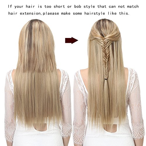 Womens 18 Clips 8Pcs Full Head Hair Extensions 26 Inch Long Straight Dark Red Hairpiece #TOP7