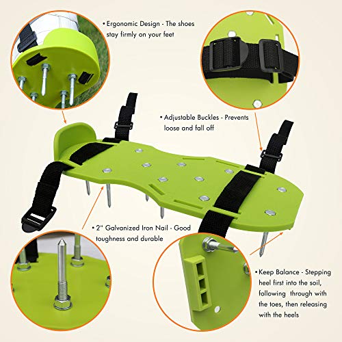 image for Gardzen Lawn Aerator Spike Shoes - for Effectively Aerating Lawn Soil 