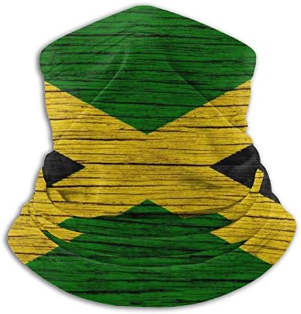 Jamaica Wooden Texture Jamaican Flag Bandana Face Dust Mask for Women Men Half Headband Head Wrap Scarf Balaclava Clothes Dress Cap Clothing Accessories Head Wrap Apparel