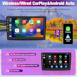 Pyniro Car Radio Stereo Upgrade for Jeep Compass/Patriot 2010-2016, Android Head Unit with 10.1 Inch Touch Screen/Backup Camera/Wireless CarPlay & Android Auto/Mirroring/Wi-Fi/Bluetooth/FM/SWC