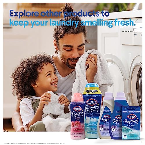 Image of Clorox Fraganzia Laundry Scent Booster Crystals, In-Wash Fragrance Beads for Fresh-Smelling Clothes & Linens, Safe for All Fabrics & Colors, Easy-Pour Bottle, Lavender with Eucalyptus, 70 Oz - 6 Pack
