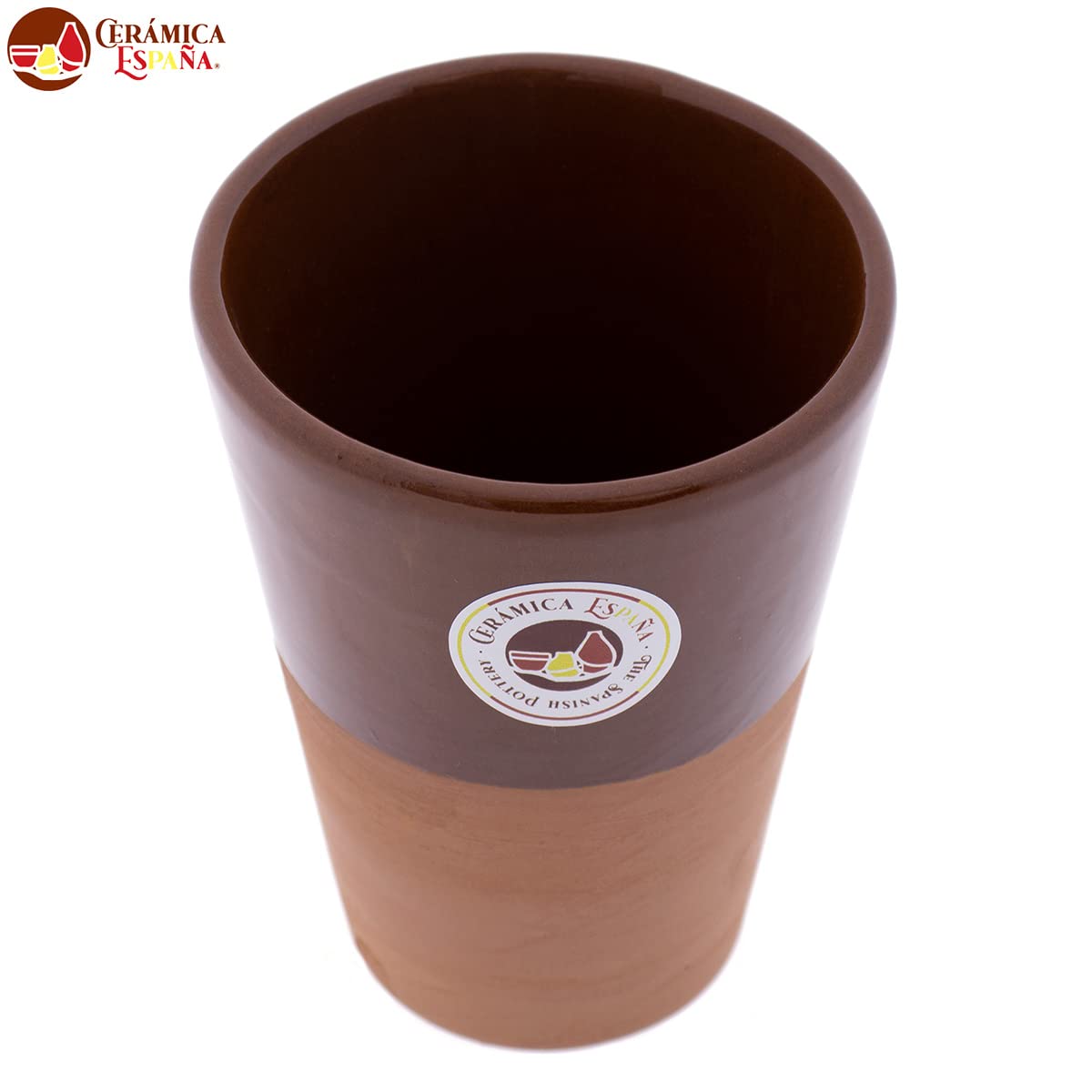 CERÁMICA ESPAÑA | Kieliszek do piwa | Szkło czerwone błoto Filo Miód - Model M02 | Dzbanki piwa w czerwonym błocie | Szklanki do wody | 400 ml