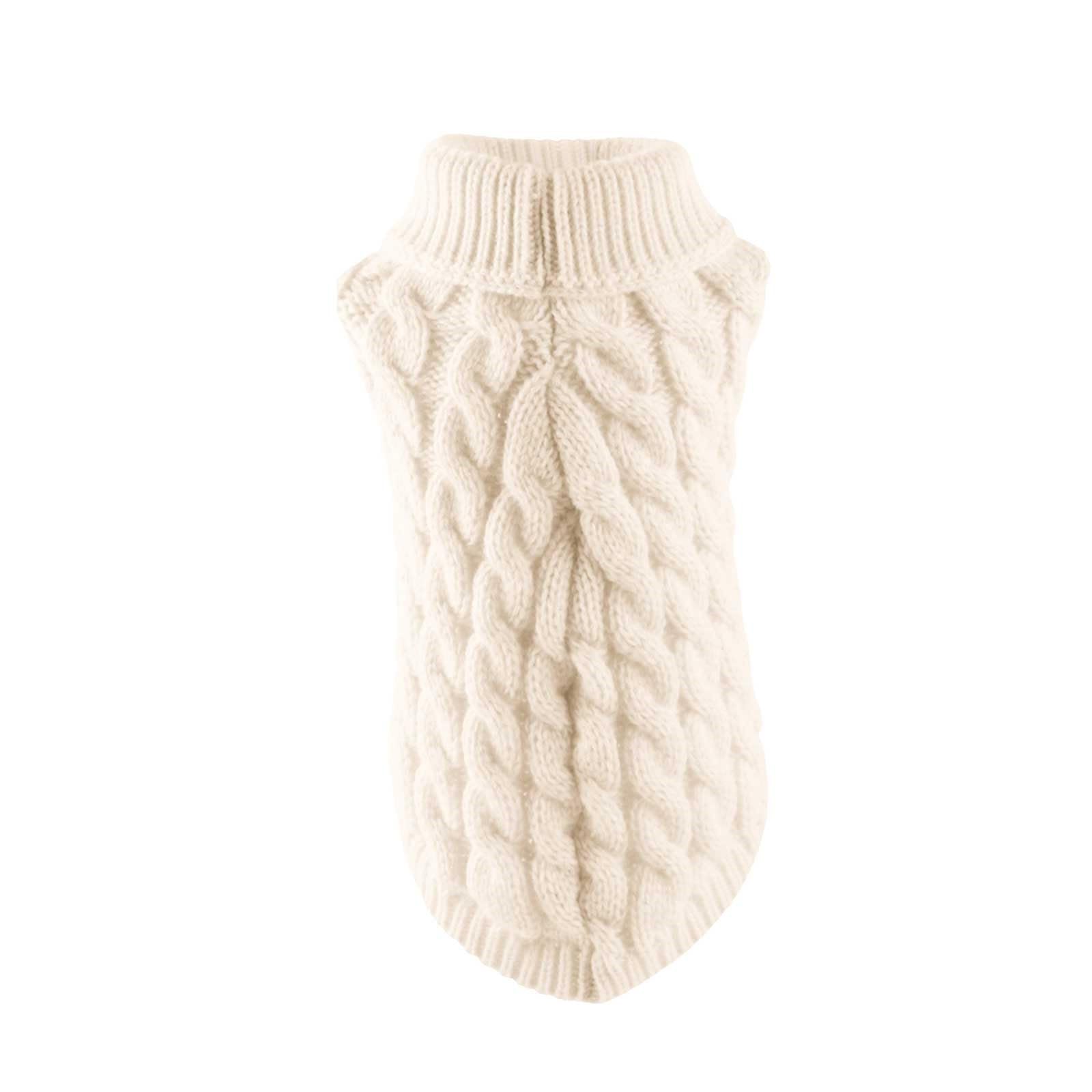 Maglione per cani con collo alto, patch decorativo e chiusura a velcro Maglione per cani con collo alto, patch decorativo e chiusura a velcro