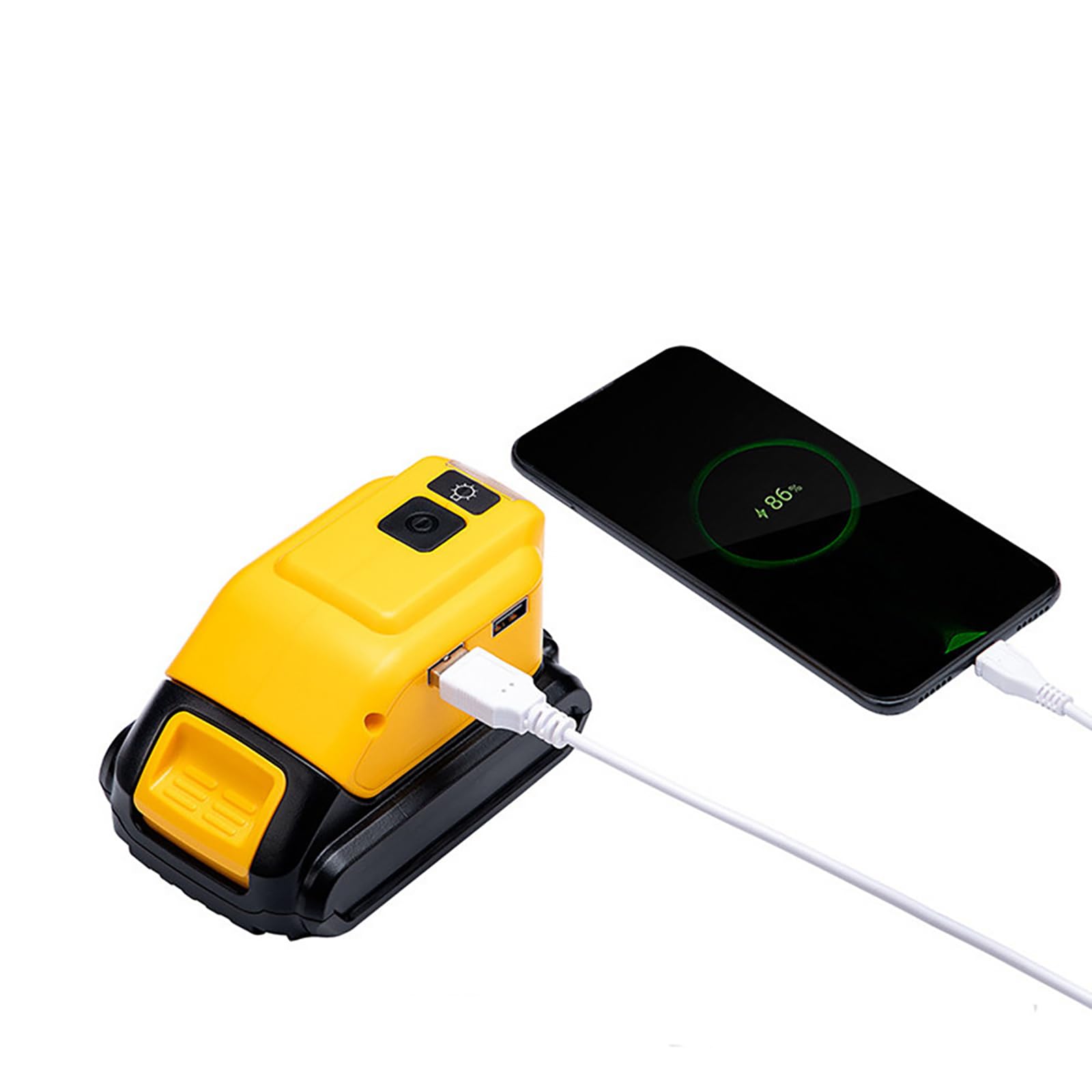 Adaptateur chargeur avec interface USB pour Dewalt 14,4 V vers 20 V Max XR Adaptateur de batterie au lithium