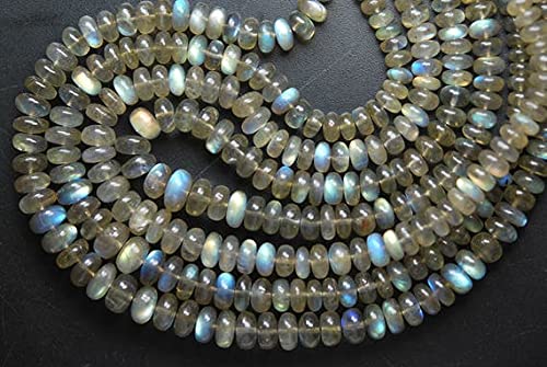 Labradorite véritable en perles lisses pour fabriquer un cadeau artisanal unique - 2