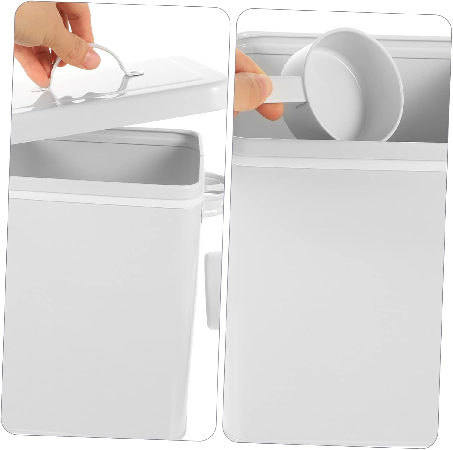 VALICLUD Refillable Pet Food Storage Container Coated Kitchen Canister for Dog Cat Food Includes Measuring Scoop Airtight Design for Home Outdoor Use