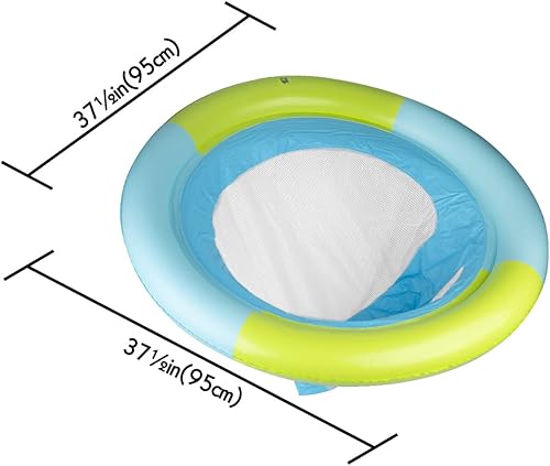 Miniatura 4 de Flotadores de piscina para adultos, hamaca inflable de agua de manantial con malla inferior, tumbona portátil para piscina, playa y lago