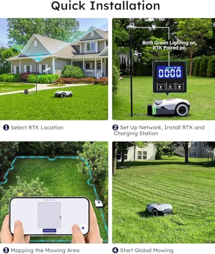 Image of ANTHBOT Robot Lawn Mower Full Band RTK+4-Eye Vision with 4G Robotic Lawnmower, Automatic Mapping, 20 Multi-Zone Management, Accurate Obstacle Avoidance, Intelligent Path Planning, 0.22 Acre
