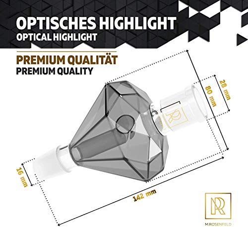 M.rosenfeld | Shisha Molassefänger Diamant | 18/8 Schliff Vorkühler-Aufsatz. 100% Durchzug und saubere Wasserpfeife Plus… – Bild 5