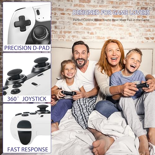 Wireless Retro Game Console Stick with 40000+ Games, Video Game Console 23+ Emulators Classic Games, 4K HDMI Output for TV, Plug & Play Retro Gaming Stick with Dual 2.4G Controllers - Image 6