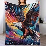 LLLBBB Decke Adler Decken Tagesdecke - Weiche Flannel Decke Sofadecke - Wohndecke Sofaüberwurf Bettüberwurf 180×200cm