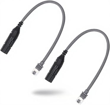 SPX Male to RJ45 Adapter Female Connector for Gen 3 V3 Rectangular Satellite Cable Extension, 1200Mbps High Speed, Water for Indoor Outdoor, 1 Pair