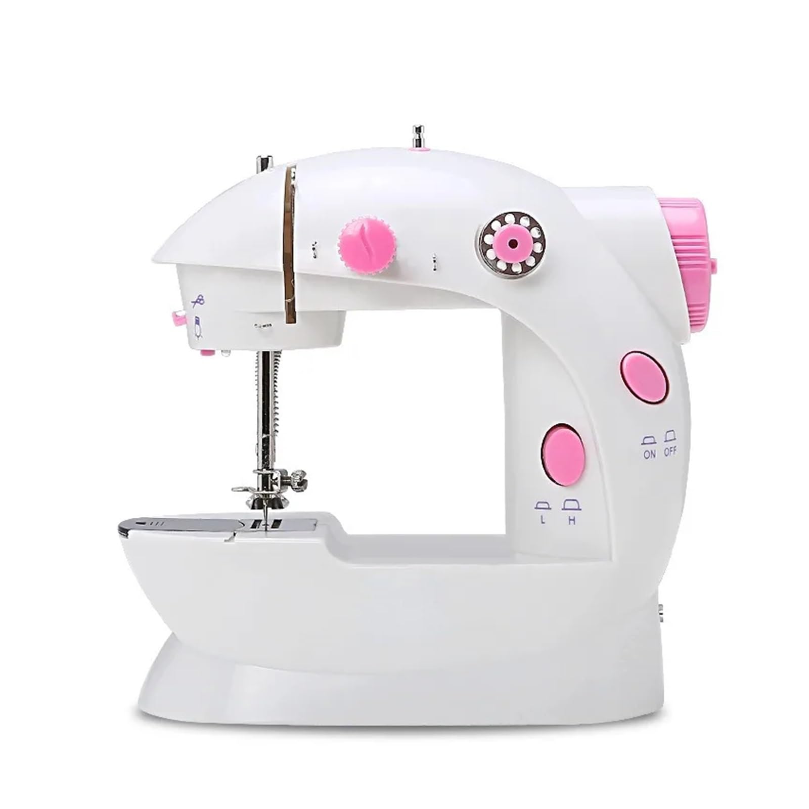 Macchina da Cucire Domestica elettrica Manuale Piccola plastica ABS Mini con Blocco Potente silenziosa Stabile,Purple