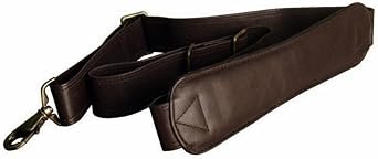 Winn Harness Leather Shoulder Strap w/Large Ergonomic Shoulder Pad. Black & Brown