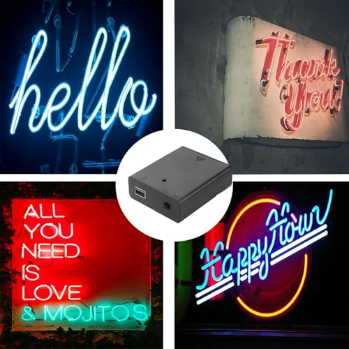 YCQDDA (4 PCS) 4AA Portable USB Battery Pack for 4-6V LED Neon Signs – Battery Operated Power Supply Converter for Plug-in LED Lights, Ideal for Indoor & Outdoor Use (Black) by YCQDDA - Used condition - Image 6