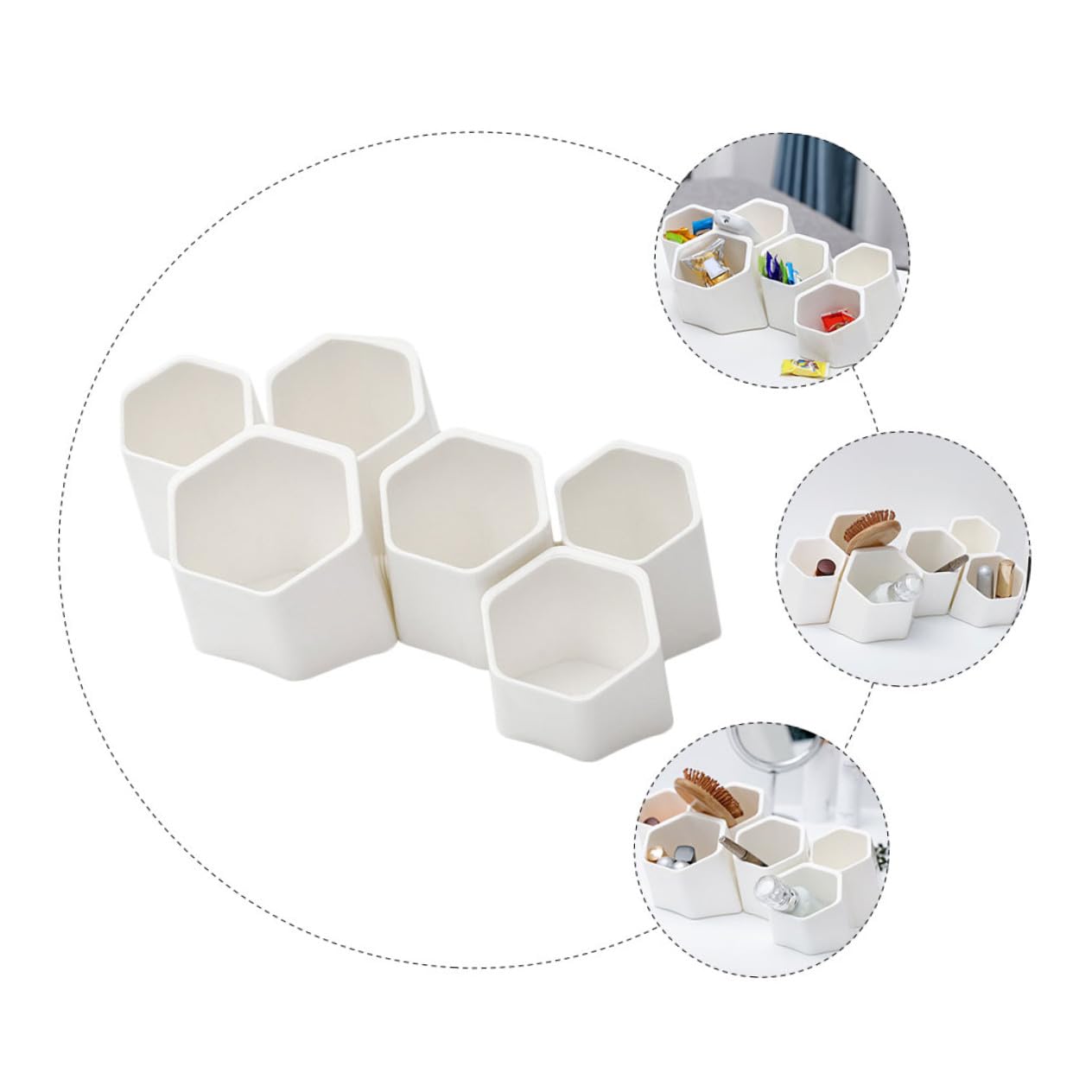 Contenitore per Penne Creativo Multifunzione da Parete da Scrivania in Plastica Bianca, Organizzatore Portapenne per Studenti e Ufficio, Supporto da Tavolo Versatile