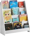 SoBuy Aide-mémoire pour enfants – Montessori Toddler Librairie & Étagère de livre pour bébés, étagères de livre de chambre de bébé & Organisateur de stockage de livres pour enfants, Bibliothèque Enfant Rangement Livre Blanc Bibliothèque, KMB32