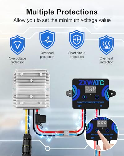 Upgrade Starlink Mini DC Conversion Kit,12V to 30V 3.5A Router Power Converter with Low Voltage Protector, Step Up Power Adapter with Male Plug Cable, Router 12V Boost Converter for RV Travel Outdoor2