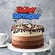 Gleevio Spinne Tortendeko Geburtstag Kinder,Spinnennetz Cake Topper Geburtstag,Glitzer Happy Birthday Tortendeko Schwarz Rot Blau,Spinne Happy Birthday Kuchen Deko Kindergeburtstag Junge und Mädchen