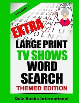 Paperback Extra Large Print TV Shows Word Search Volume 1 [Large Print] Book