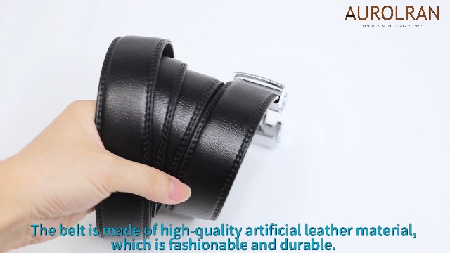 2554 Men&womens Leather Dress Belt Business Automatic Buckle Aurolran Men&Womens Leather Dress Belt Business Automatic  main image 2