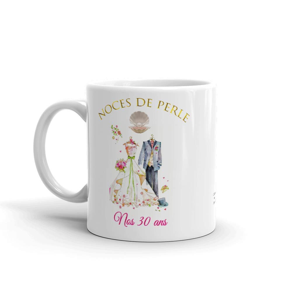 Tasse Humoristique "Mrs WiFe Happy Life" - 11oz - Cadeau Anniversaire / Noël - Personnalisable ?