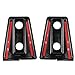 Hooke Road Black Hood Hinge Cover for 2007-2018 Jeep JK Wrangler & Unlimited - Pack of 2