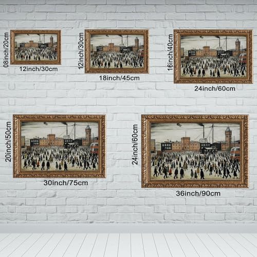 Affiche L.S Lowry Going to Work pour salon chic et rétro