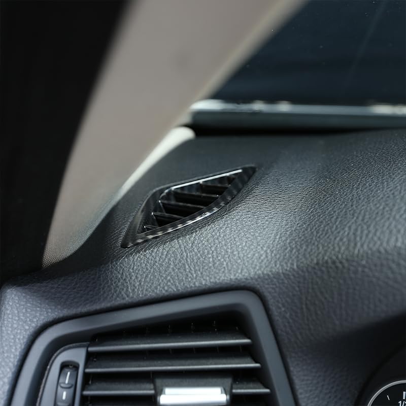 Dashboard Side Panel Air Outlet Trim Frame Compatible with BMW 5 Series F10 F11 2011-2017,Center Console A/C Vent Cover Trim,ABS 2PCS Interior Accessories (ABS Carbon)