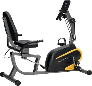 Let's Play® Recumbent Bike for Home Workout Exercise with 5kg Flywheel; 8 Level Magnetic Resistance Fitness Cycle with Adj Price In India