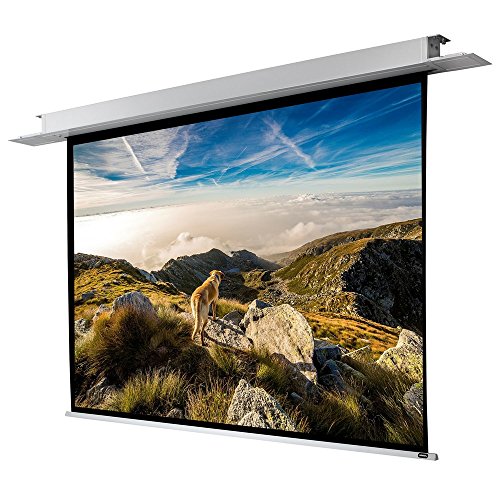 Écran de projection motorisé encastrable celexon 240x180 cm pour éviter les reflets