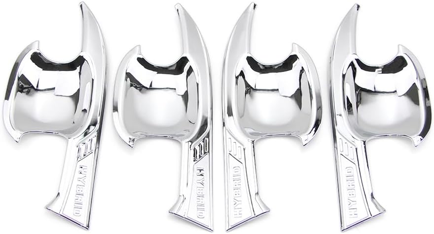 Dreamseek Door Handle Bowl Cup Cover for Toyota Highlander Kluger XU70 2020 2021 2022 2023 Exterior Molding Trim Chrome Plated