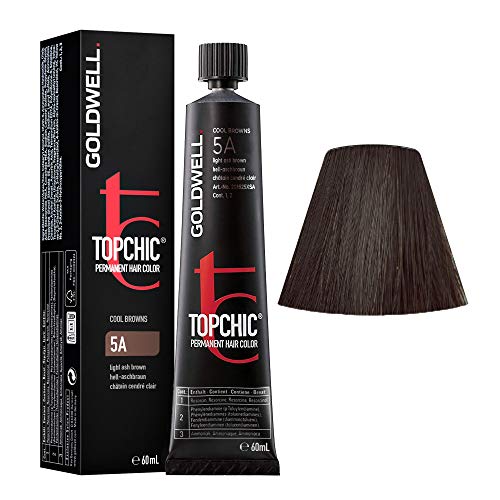 Goldwell Topchic Hair Color, 5a Light Ash Brown, 2.03 oz