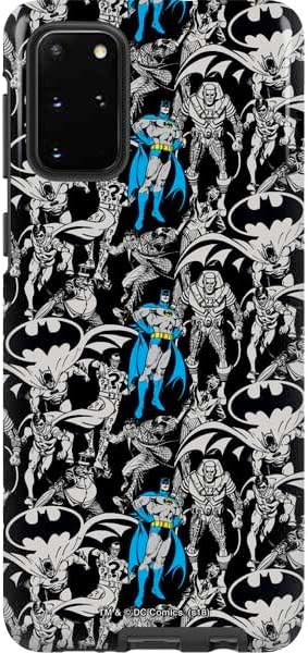 Skinit Pro Phone Case Compatible with Galaxy S20 Plus - Officially Licensed DC Comics Batman Vintage Pose Collage Art Design