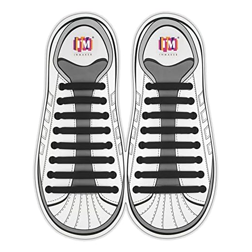 INMAKER No Tie Shoe Laces for Adults and Kids, Elastic Shoelaces for Sneakers, Rubber Silicone Tieless Laces